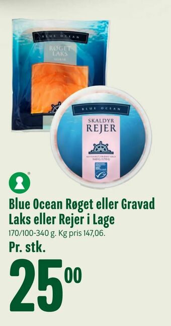 Min Købmand Blue Ocean Røget eller Gravad Laks eller Rejer i Lage tilbud