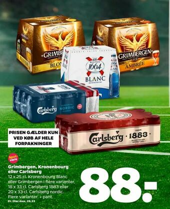 Netto Grimbergen, Kronenbourg eller Carlsberg tilbud
