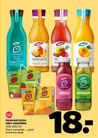 Netto Innocent juice eller smoothie tilbud