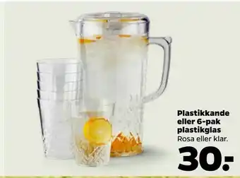 Plastikkande eller 6-pak plastikglas