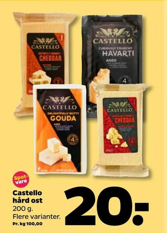 Netto Castello hård ost tilbud
