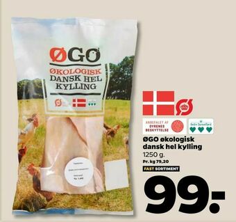 Netto ØGO økologisk dansk hel kylling tilbud