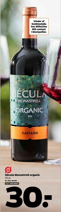 Netto Hécula Monastrell organic tilbud
