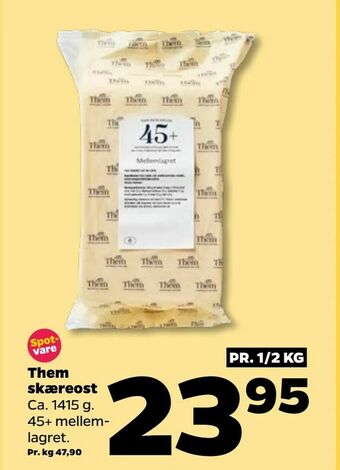 Netto Them skæreost tilbud