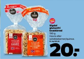 Netto Sigdal glutenfri knækbrød tilbud