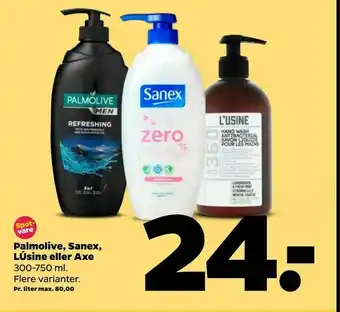 Netto Palmolive, Sanex, LÚsine eller Axe tilbud
