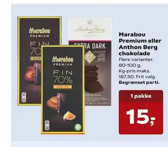 SuperBrugsen Marabou Premium eller Anthon Berg chokolade tilbud