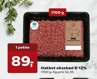 SuperBrugsen Hakket oksekød 8-12% tilbud