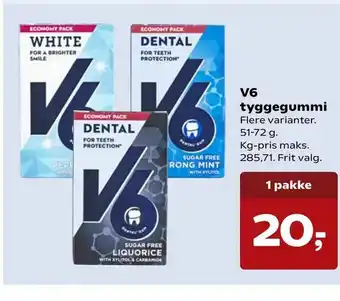 V6 tyggegummi