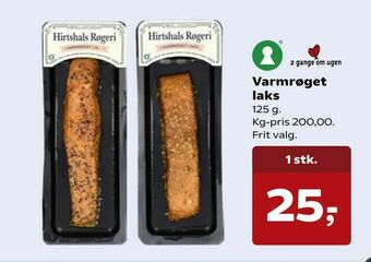 SuperBrugsen Varmrøget laks tilbud