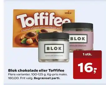 Blok chokolade eller Toffifee