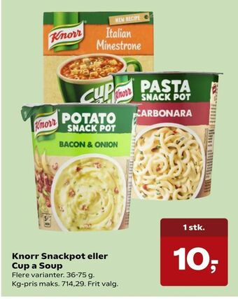 SuperBrugsen Knorr Snackpot eller Cup a Soup tilbud