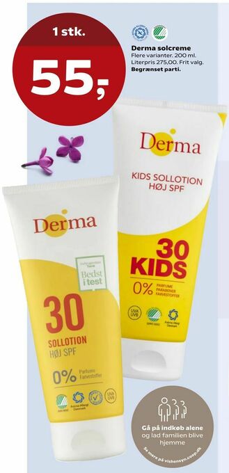 SuperBrugsen Derma solcreme tilbud
