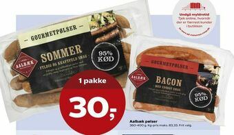 SuperBrugsen Aalbæk pølser tilbud