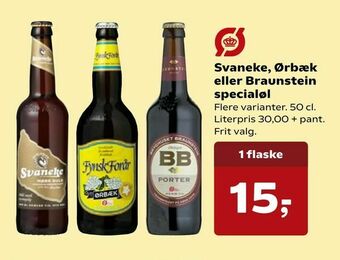 SuperBrugsen Svaneke, Ørbæk eller Braunstein specialøl tilbud