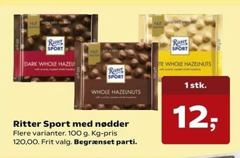 SuperBrugsen Ritter Sport med nødder tilbud