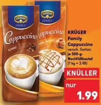 Kaufland DE Krüger Family Cappuccino 500 g tilbud