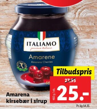 Lidl Italiamo kirsebærsauce tilbud