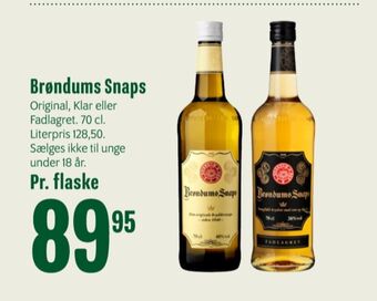 Min Købmand Brøndums snaps tilbud