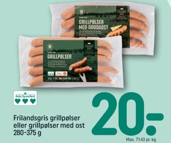 REMA 1000 Peter og lene grillpølser tilbud