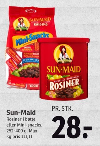 Sun maid rosiner
