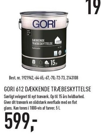 Johannes Fog GORI 612 dækkende træbeskyttelse tilbud