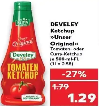 Kaufland Develey Ketchup Unser Original 500 ml tilbud
