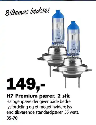 H7 Premium pærer, 2 stk
