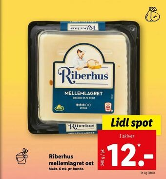 Let-Køb Riberhus mellemlagret ost tilbud