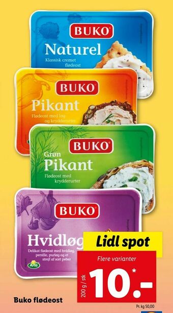 Let-Køb Buko flødeost tilbud