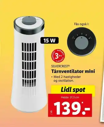 Let-Køb Tårnventilator mini tilbud