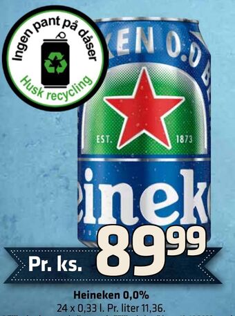 Fleggaard Heineken 0,0% tilbud