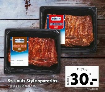 Let-Køb St. Louis Style spareribs tilbud