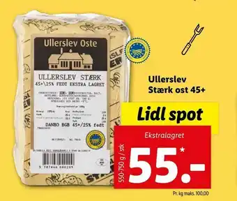 Let-Køb Ullerslev Stærk ost 45+ tilbud