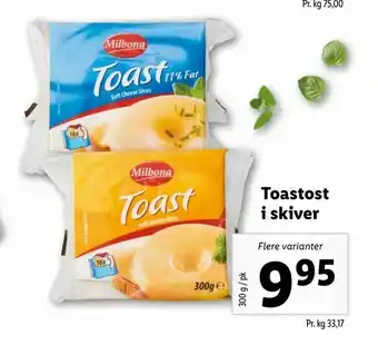 Toastost i skiver