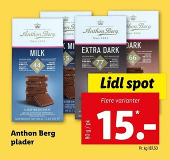 Let-Køb Anthon Berg plader tilbud