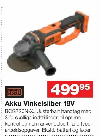 Bauhaus Akku Vinkelsliber 18V tilbud