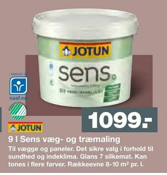 Bauhaus 9 l Sens væg- og træmaling tilbud