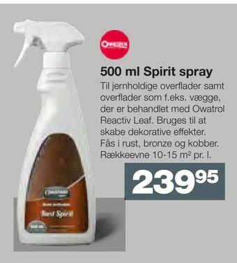 Bauhaus 500 ml Spirit spray tilbud