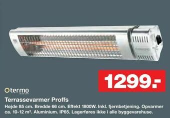 Bauhaus Terrassevarmer Proffs tilbud