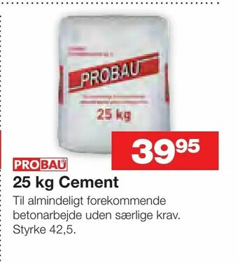 Bauhaus 25 kg Cement tilbud