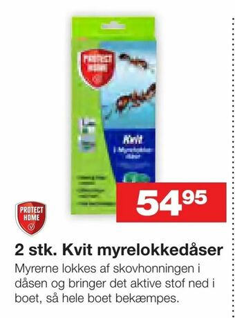 Bauhaus 2 stk. Kvit myrelokkedåser tilbud