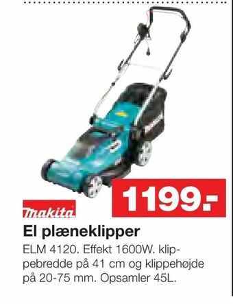 Bauhaus El plæneklipper tilbud