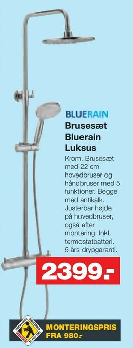 Brusesæt Bluerain Luksus