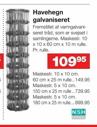 Bauhaus Havehegn galvaniseret tilbud