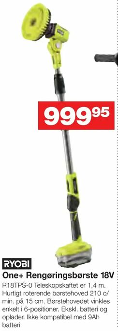 Bauhaus One+ Rengøringsbørste 18V tilbud