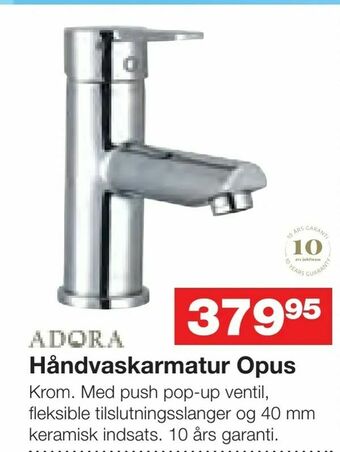 Bauhaus Håndvaskarmatur Opus tilbud