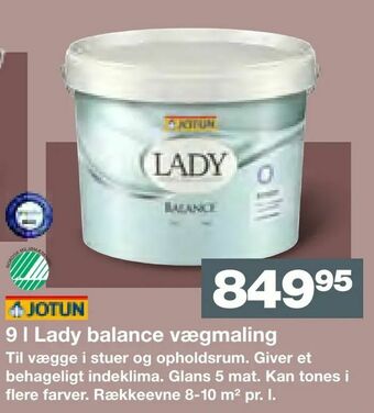 Bauhaus 9 l Lady balance vægmaling tilbud
