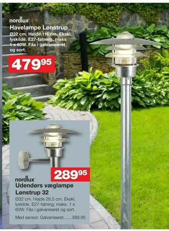 Bauhaus Havelampe Lønstrup tilbud