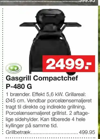Bauhaus Gasgrill Compactchef P-480 g tilbud